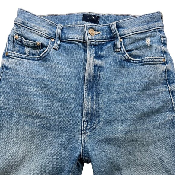 Mother Denim High Waisted Rider Ankle Fray Jeans in Fish Out of Water Size 27 - Picture 4 of 14